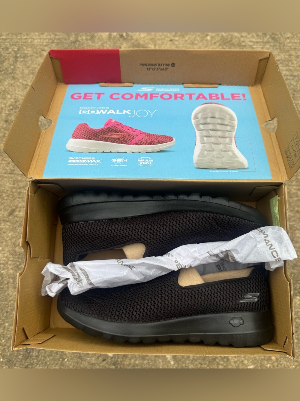 Skechers Black Slip-On Mesh Go Walk Joy Sneakers - Picture 10 of 10